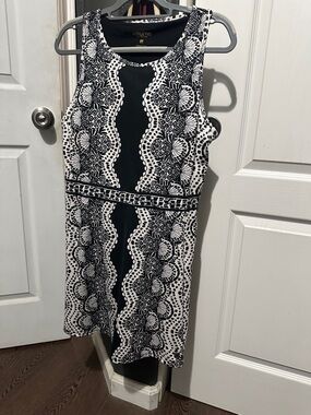Lilly Pulitzer Black & White Sleeveless Midi Dress